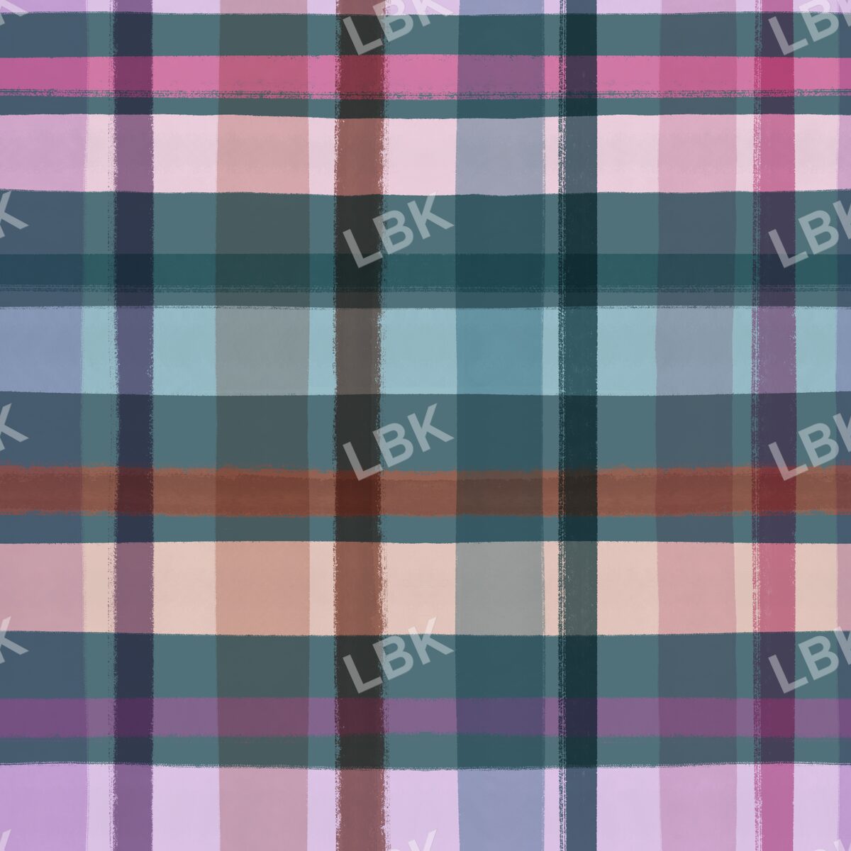 Teal multi plaid