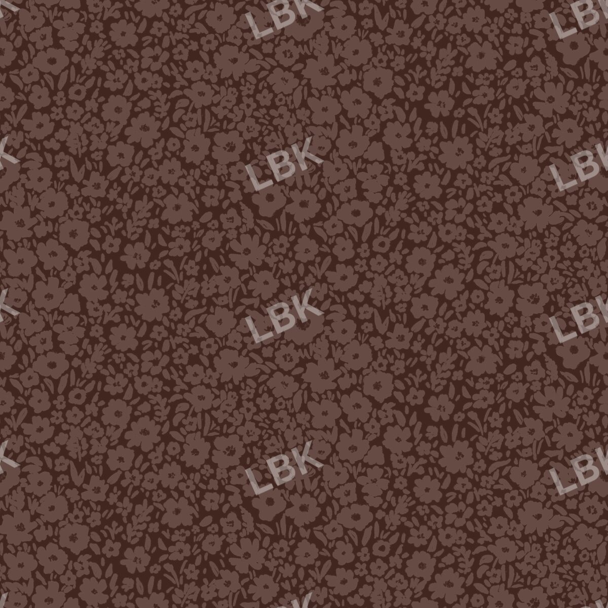 Brown Ditsy Floral