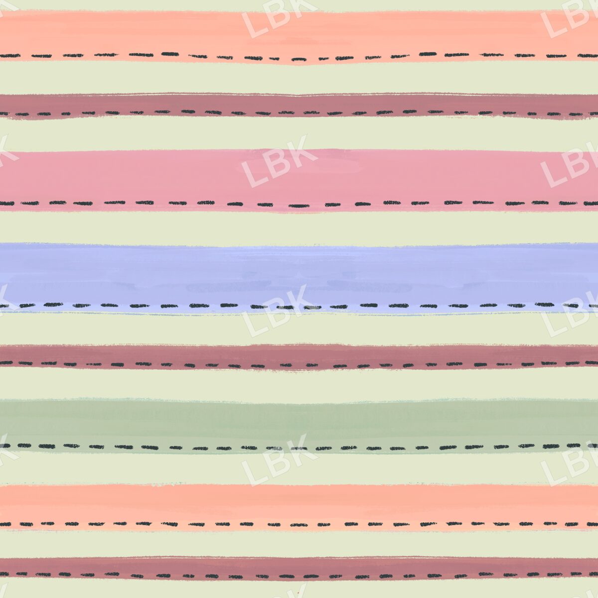Stitched stripe spring green multi