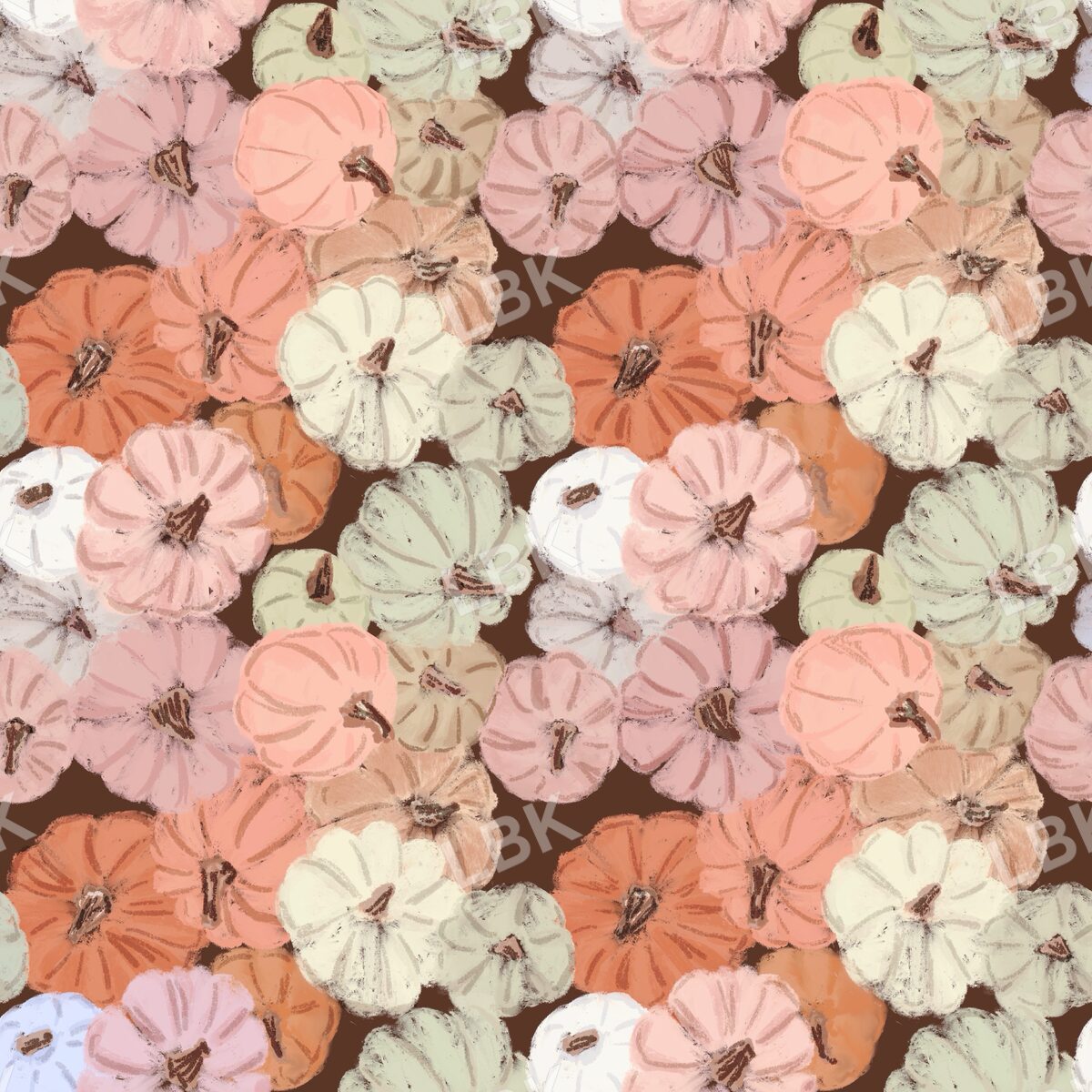 Pile of pumpkins chocolate brown