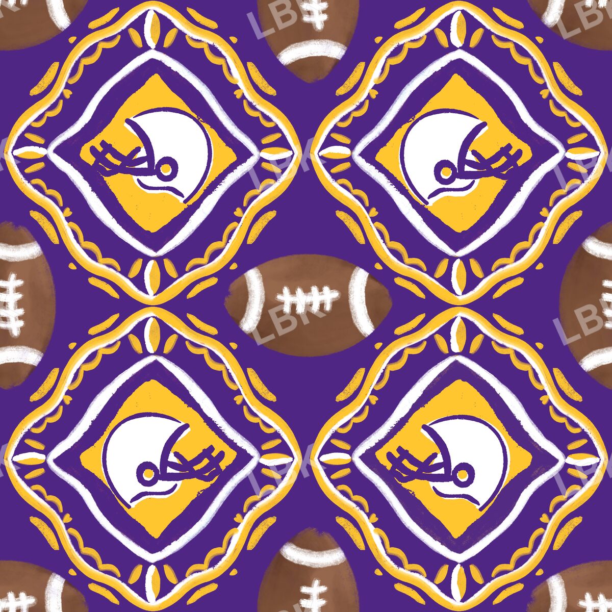 Minnesota team football tiles purple