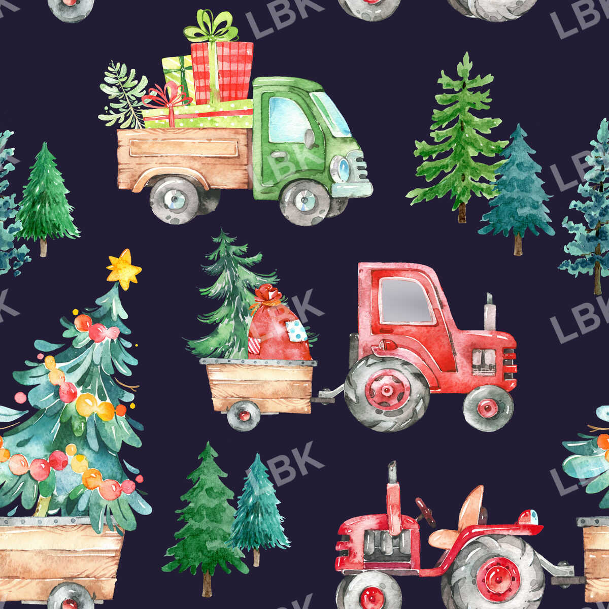 Christmas Tractor Parade on Navy