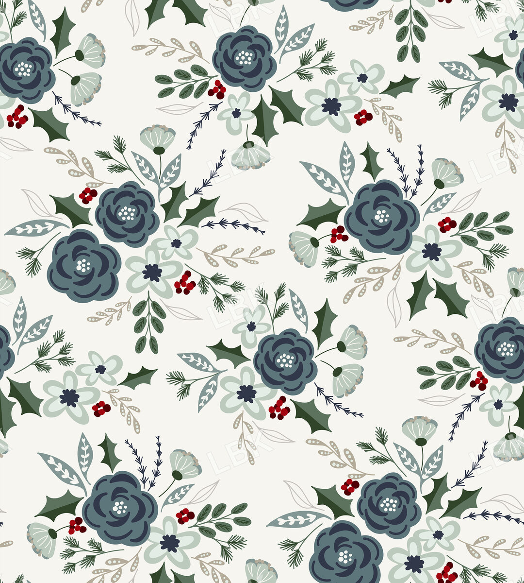 Winter Fox Floral White