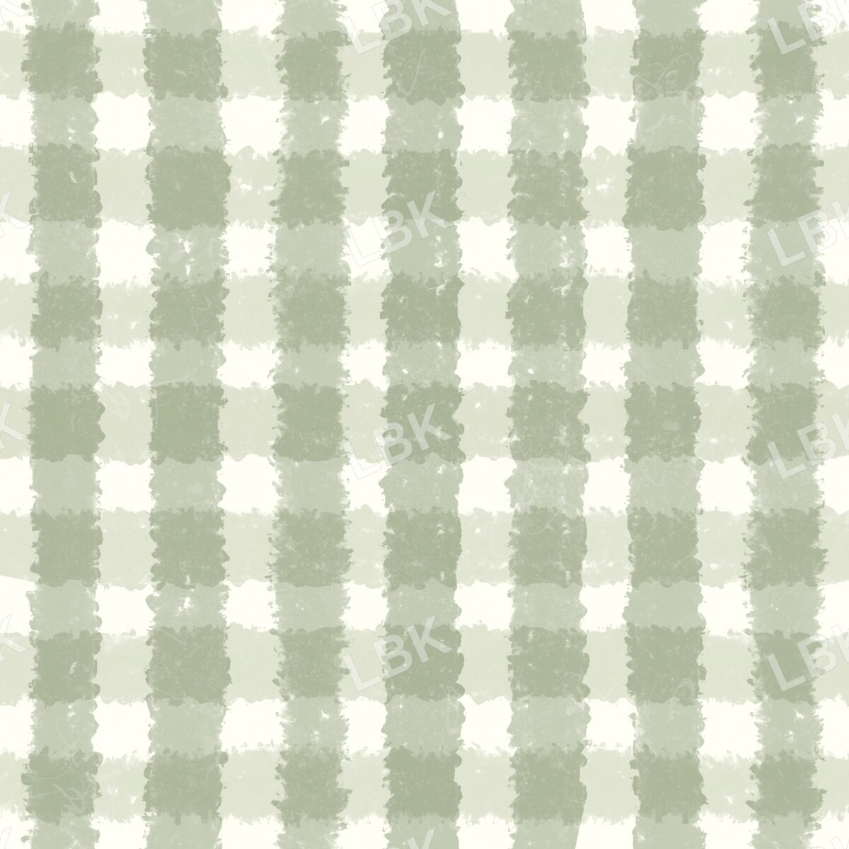 Cream dark sage plaid