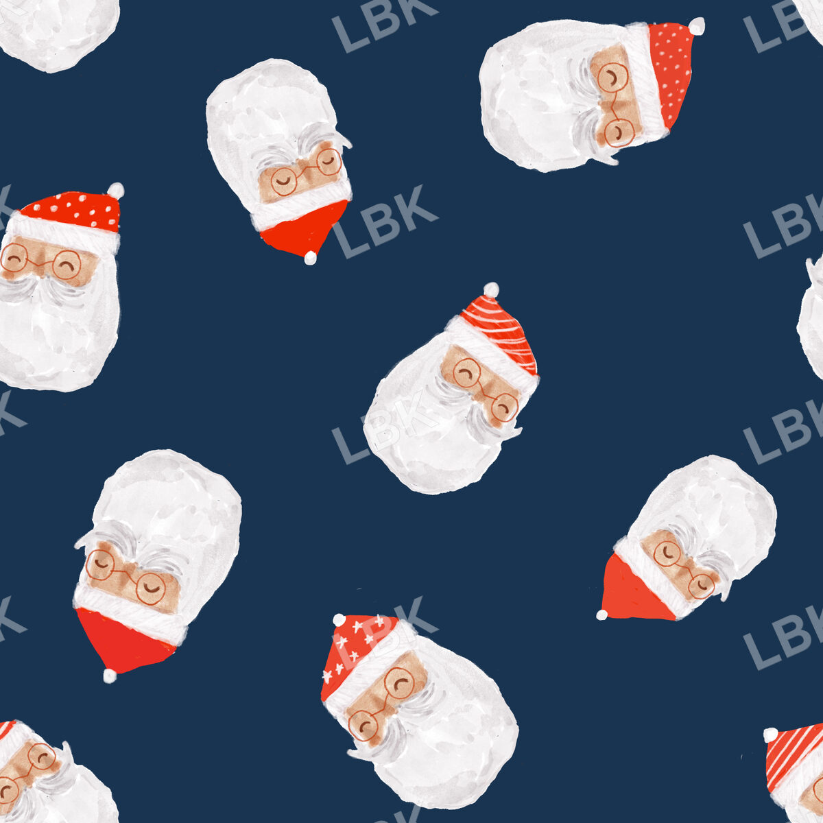 Jolly Santa-Navy Blue