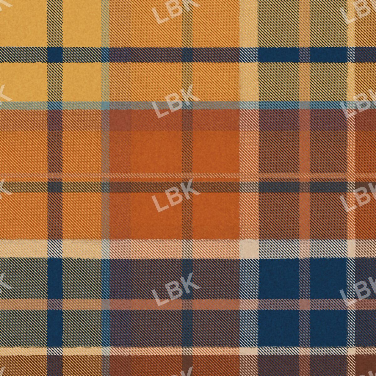 Papas plaid mustard navy orange mix