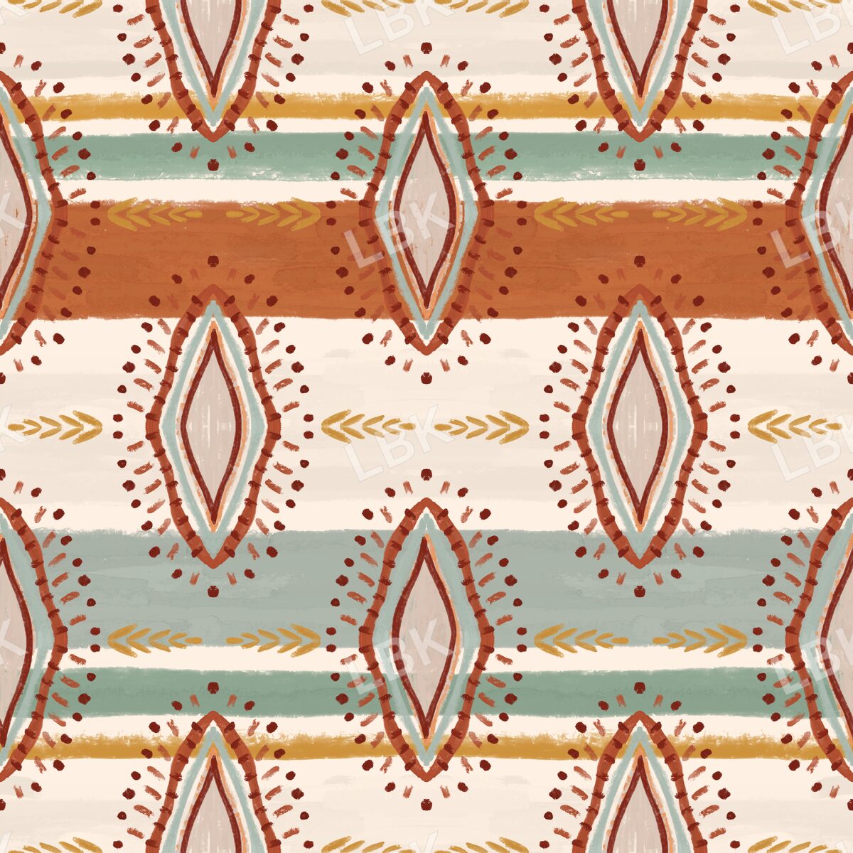 Painted harvest geometric stripe