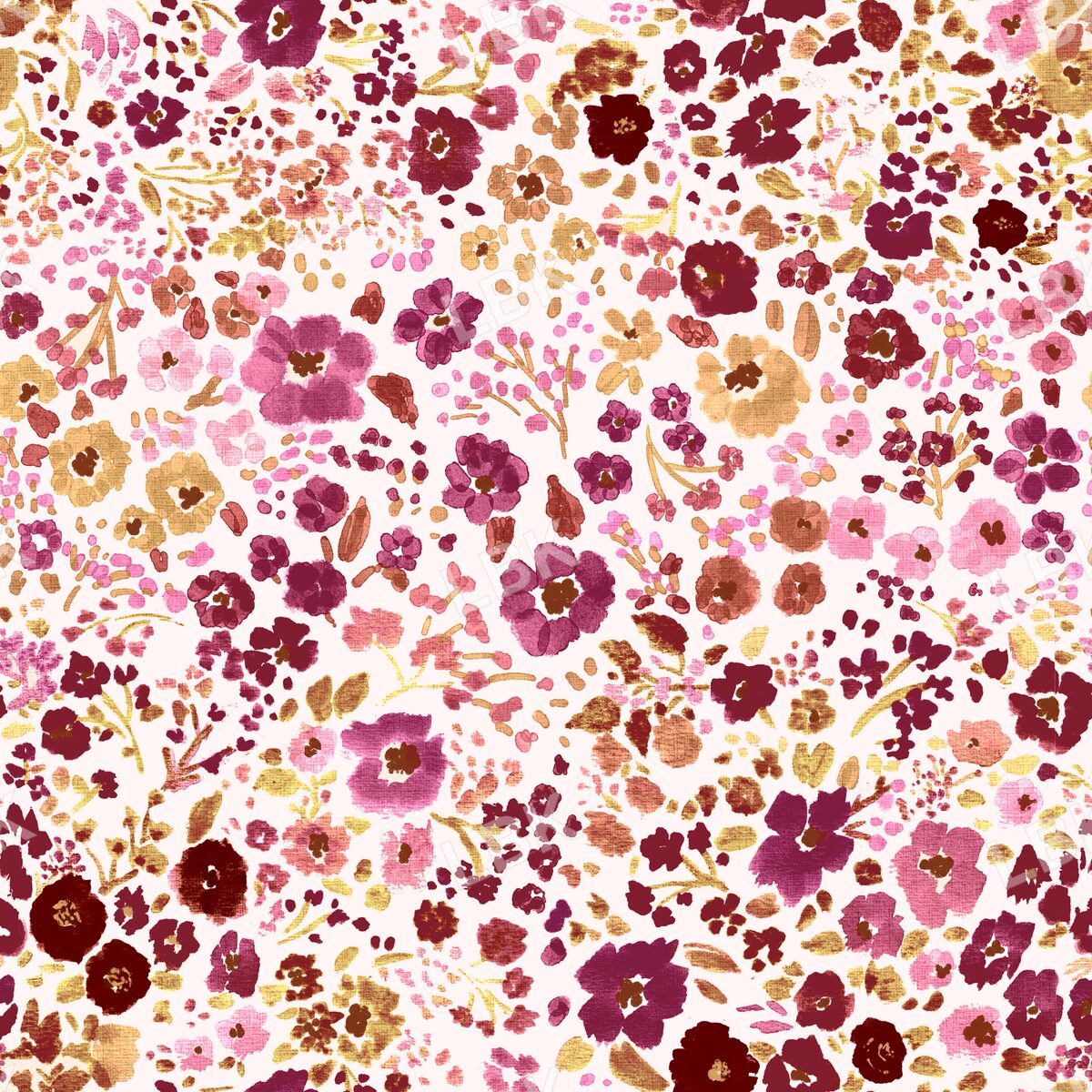 Fall Color Pop Floral Berry Soft Pink