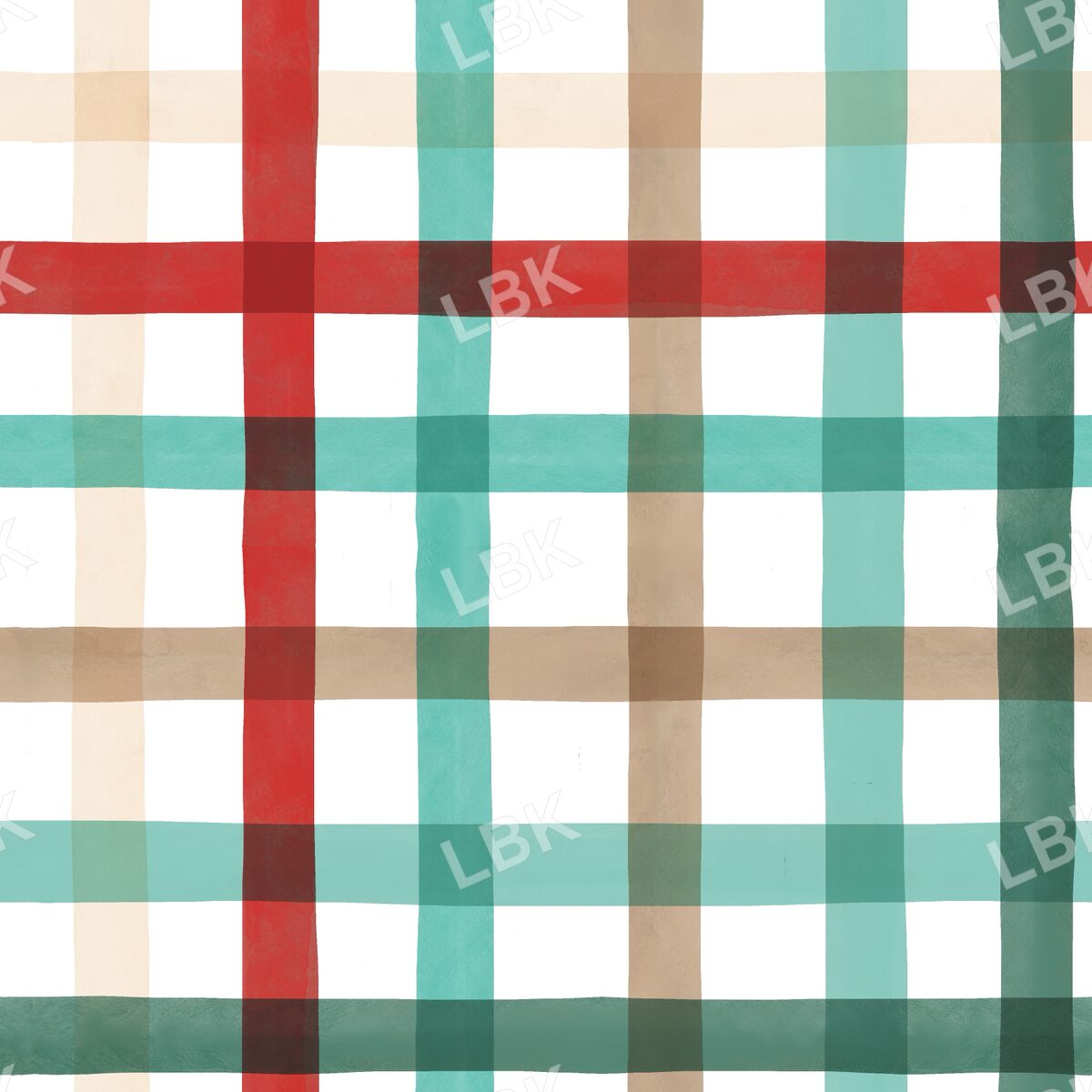 Christmas post plaid