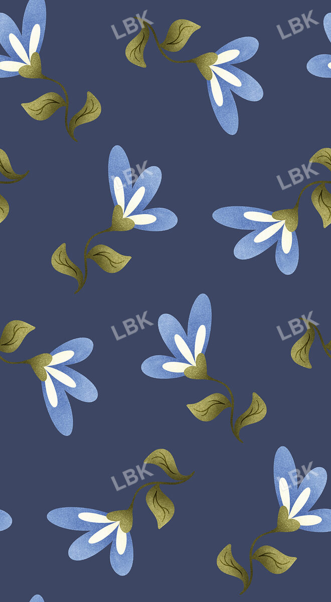 Hoppy Easter Ditsy Floral Navy