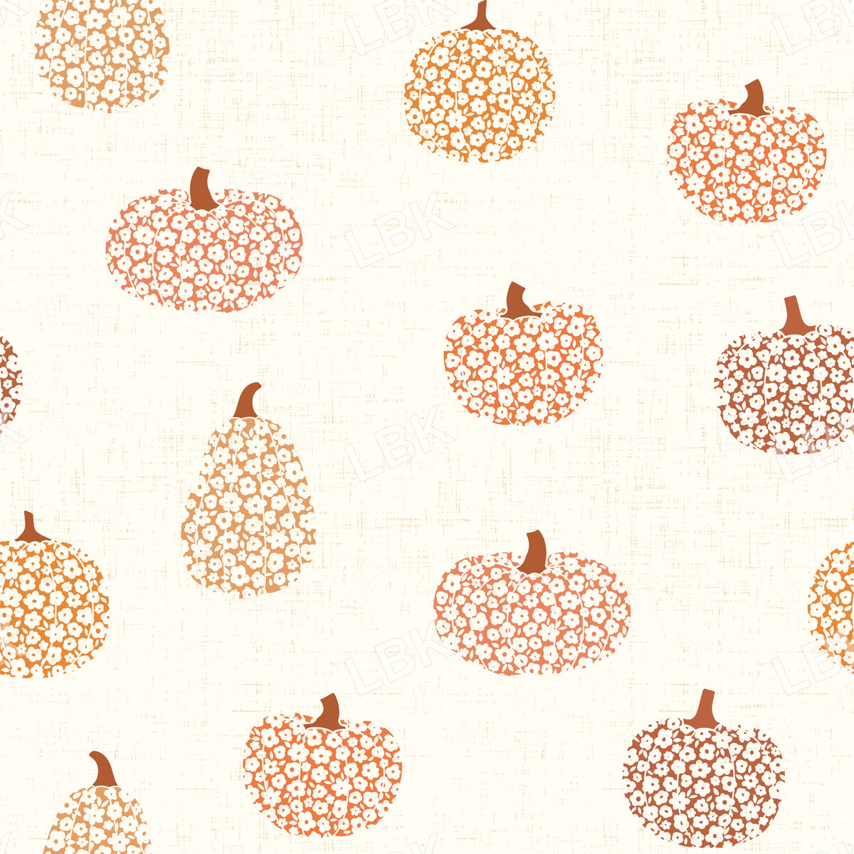 Floral Pumpkins Cream