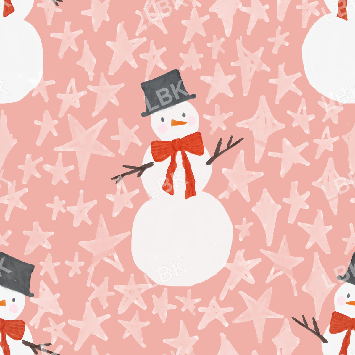 Festive Snowman-Rose Pink