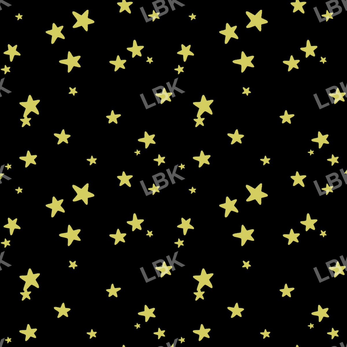 Scattered yellow stars on black