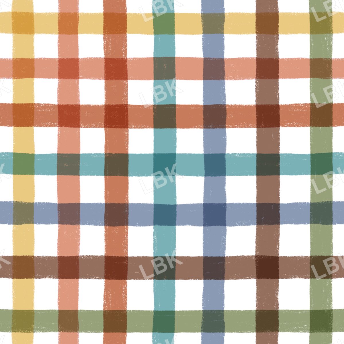 School house plaid white multicolor