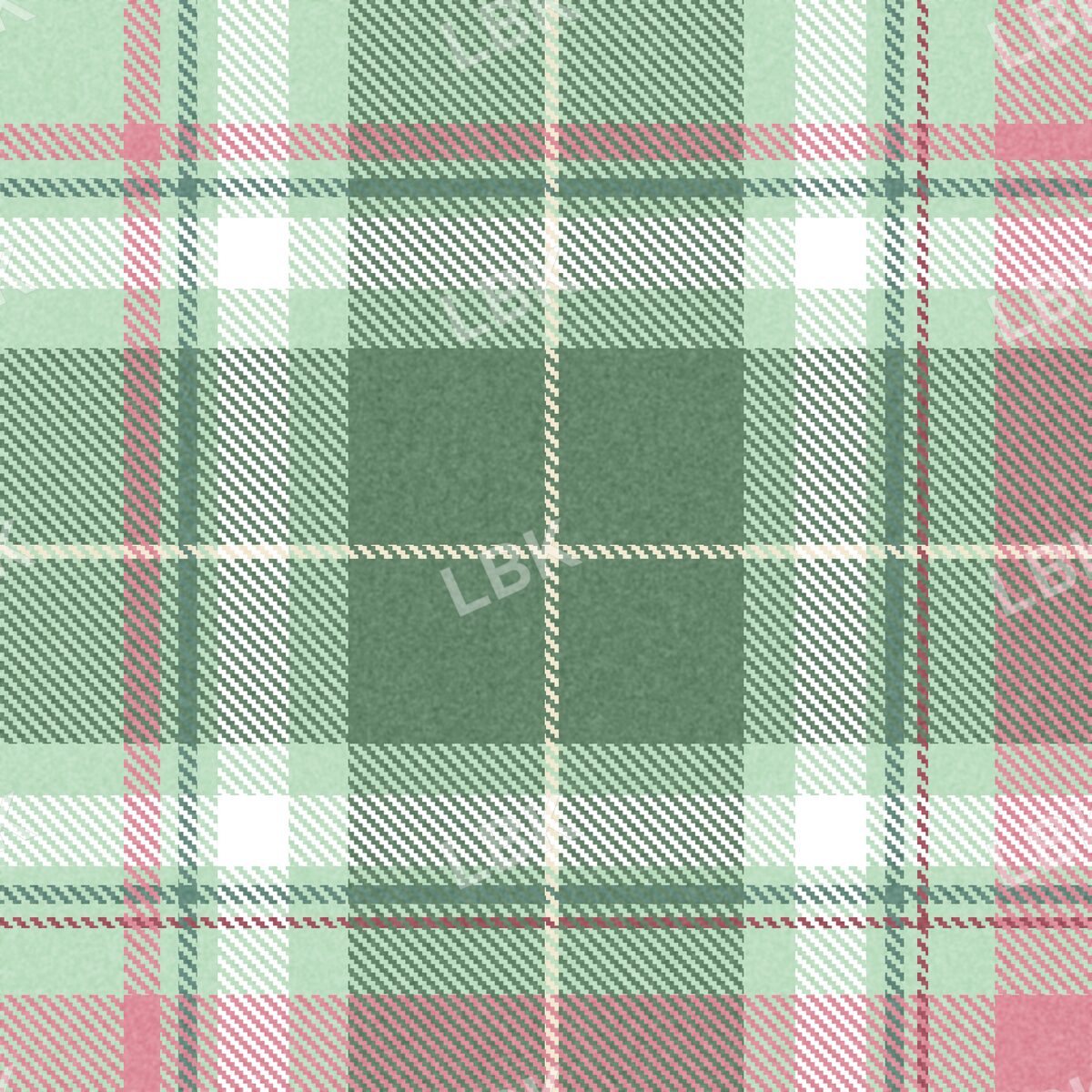 Holiday Mint green and pink plaid