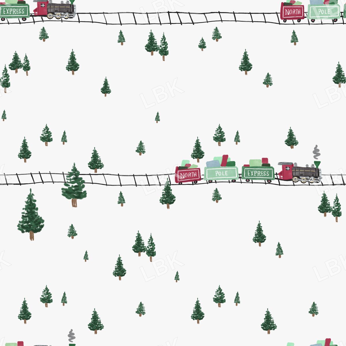 North Pole Express train ligt gray