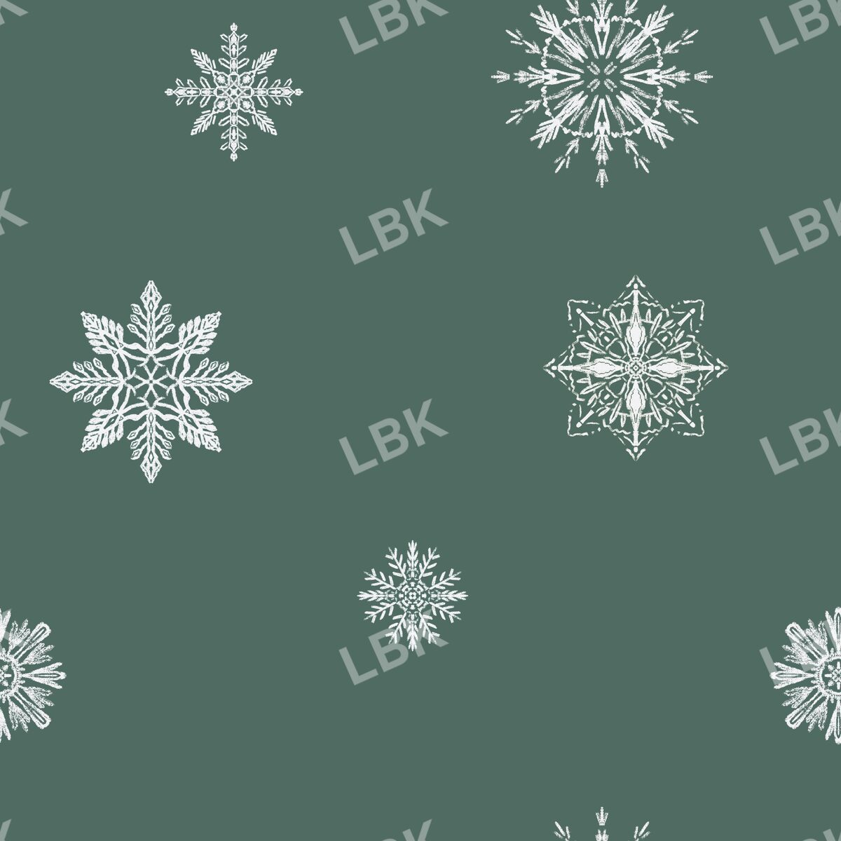 Light snow flake pine green
