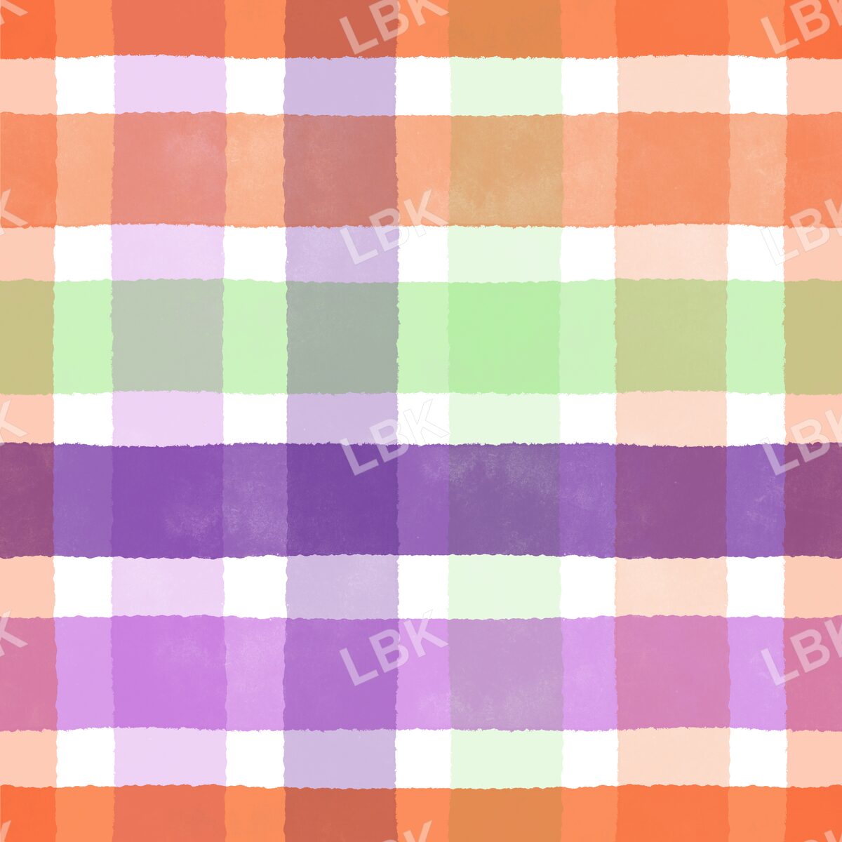Bright meowlloween gingham plaid