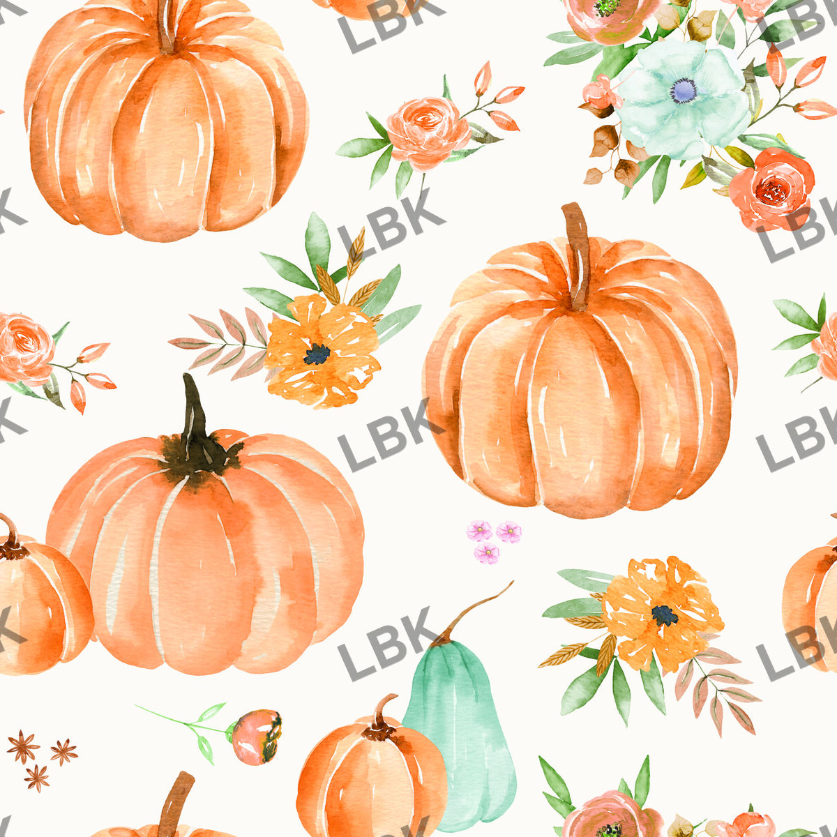 Floral Pumpkin