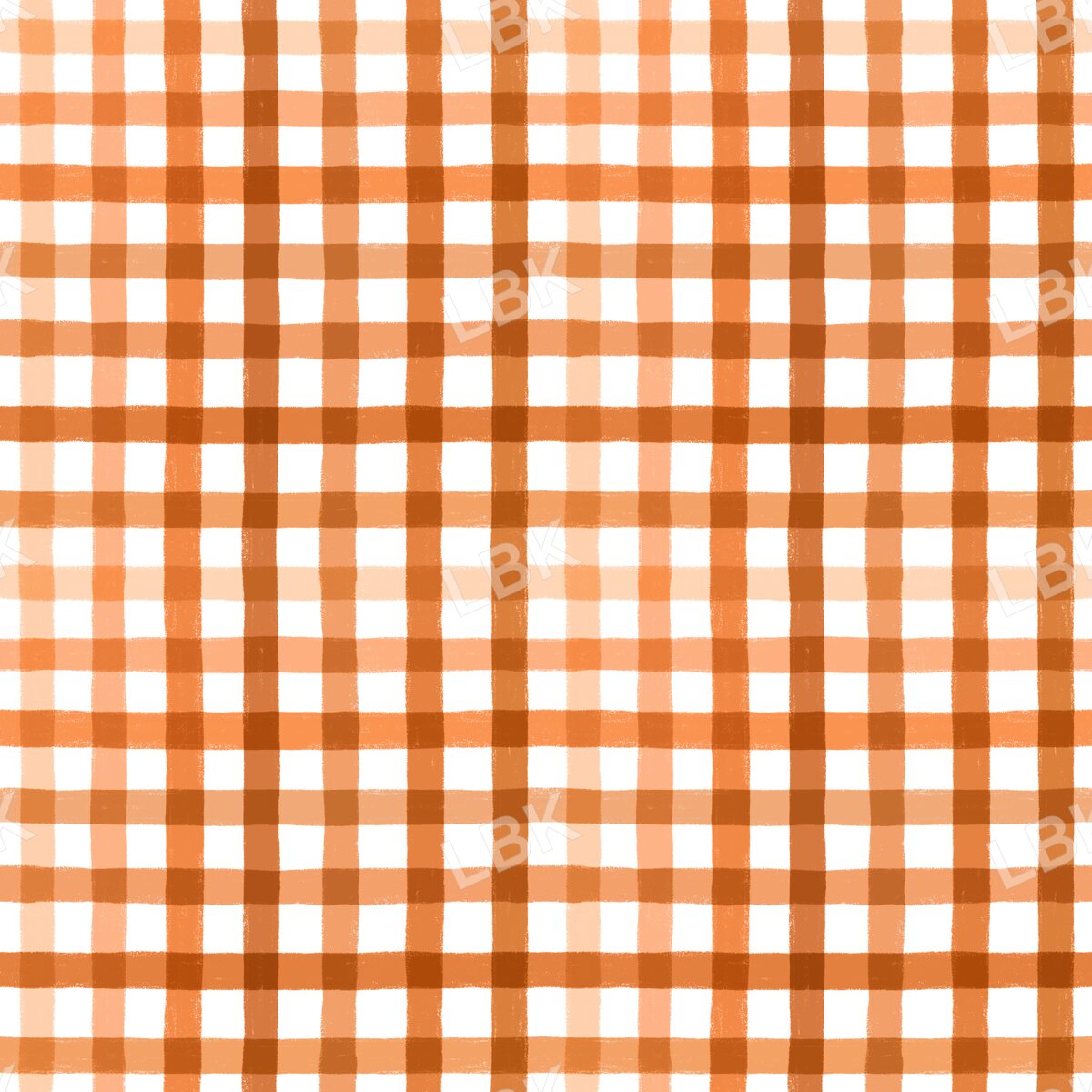 Fall orange gingham plaid