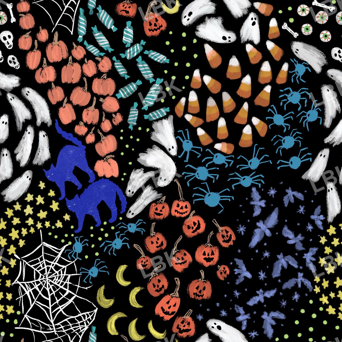 Halloween ditsy mix gender neutral black