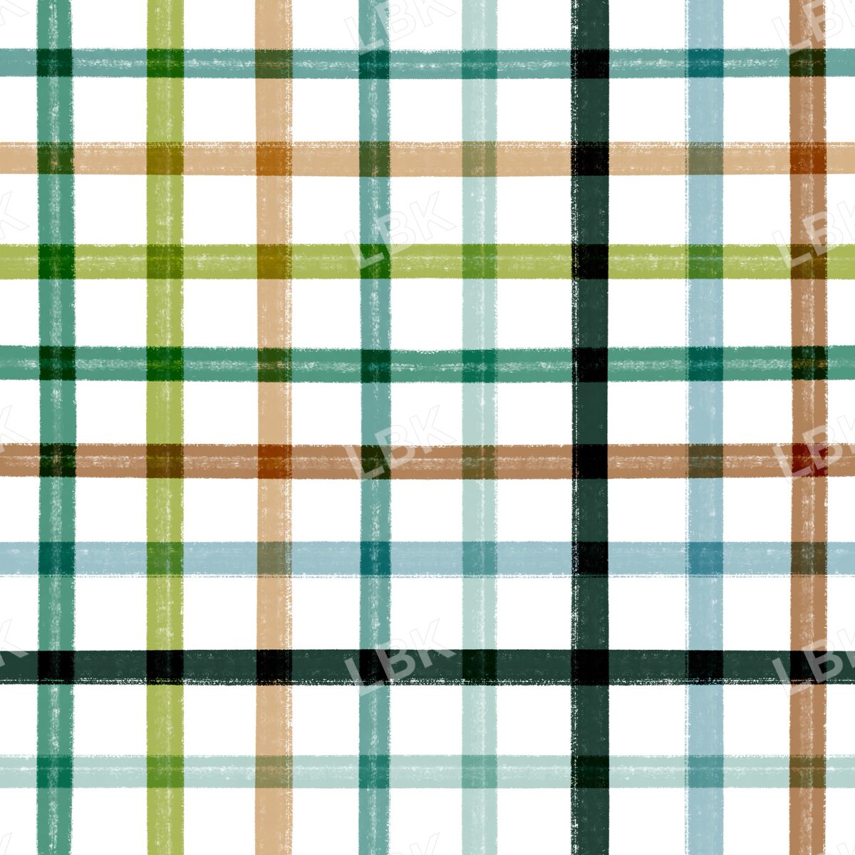 Pine woods plaid white multi