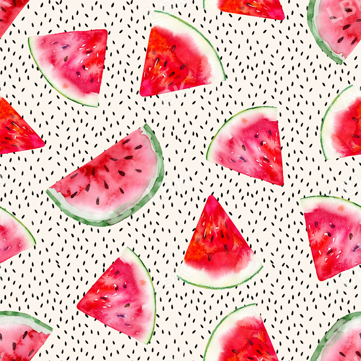 Watercolor Watermelon Toss