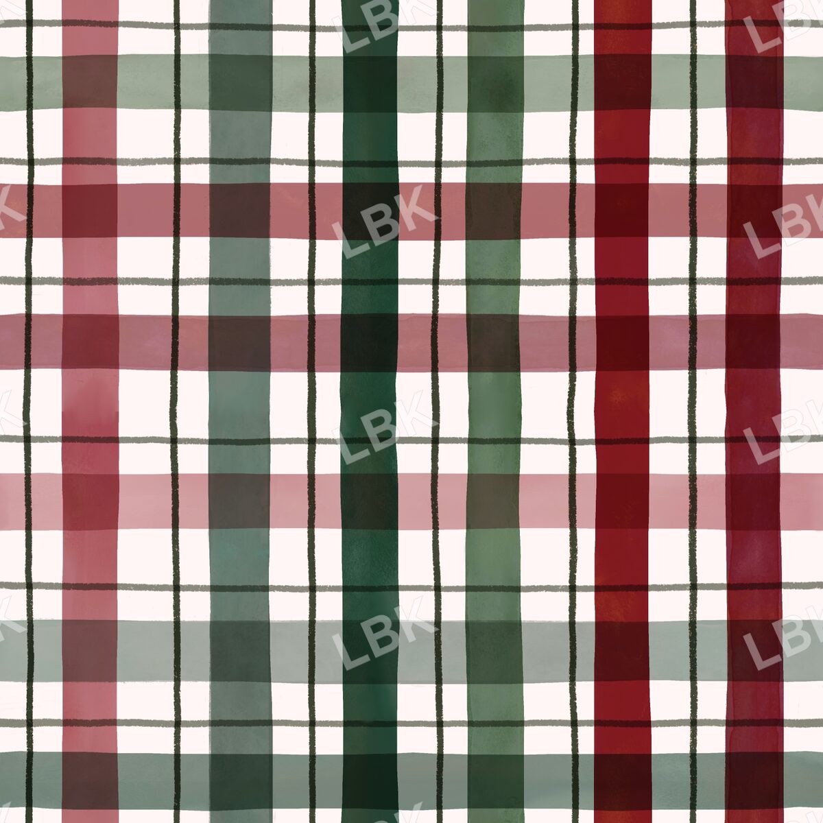Joyous Holiday plaid warm cream