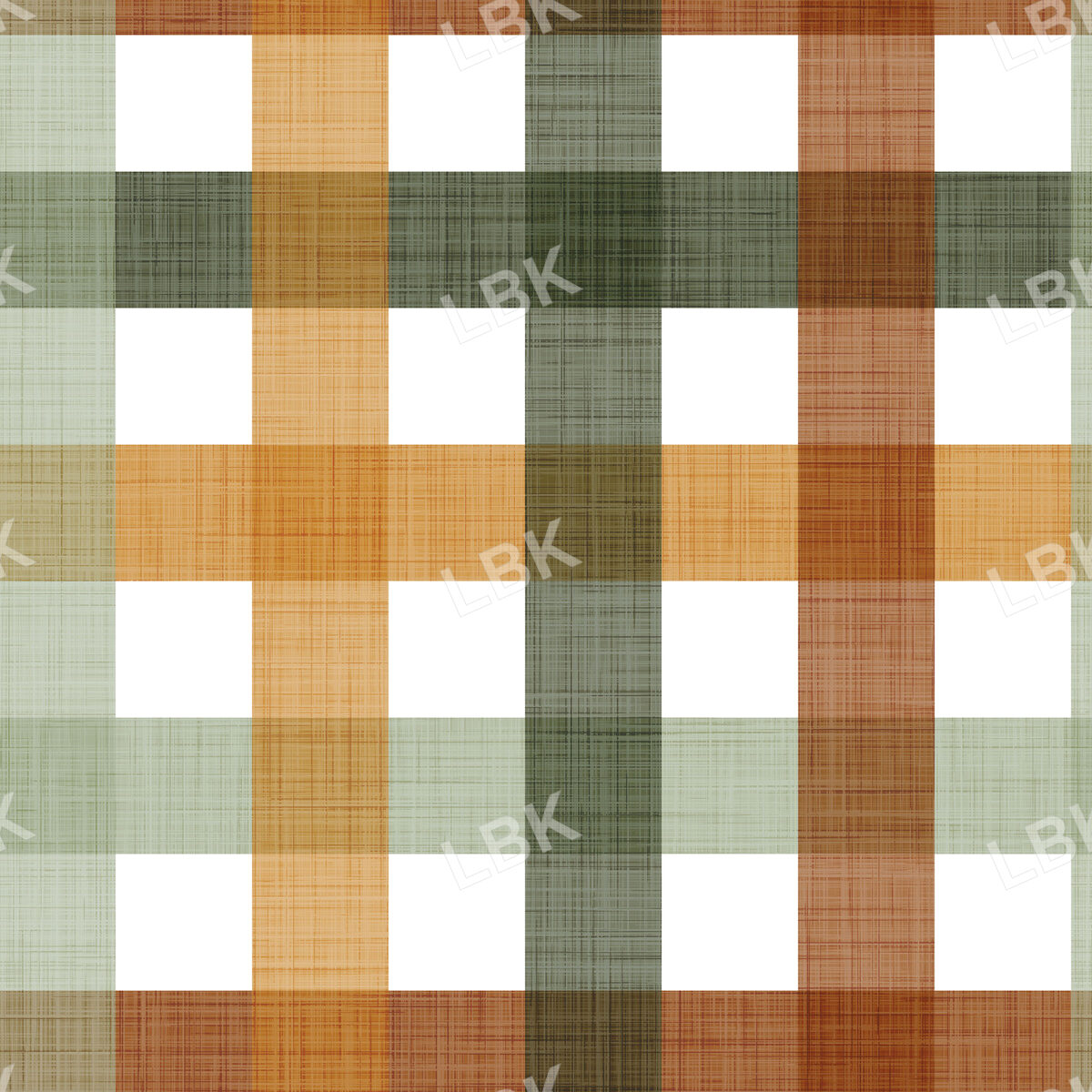 Fall Gingham White