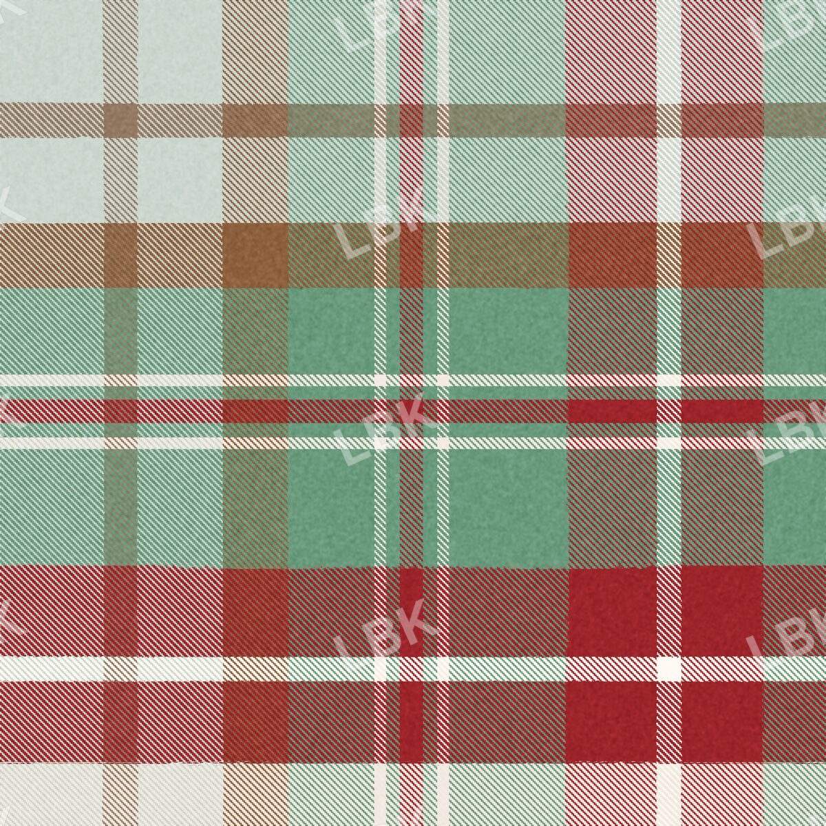 Cozy plaid faded sage green mix