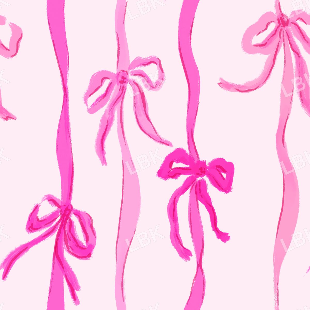 Bow ribbon vertical stripe pink