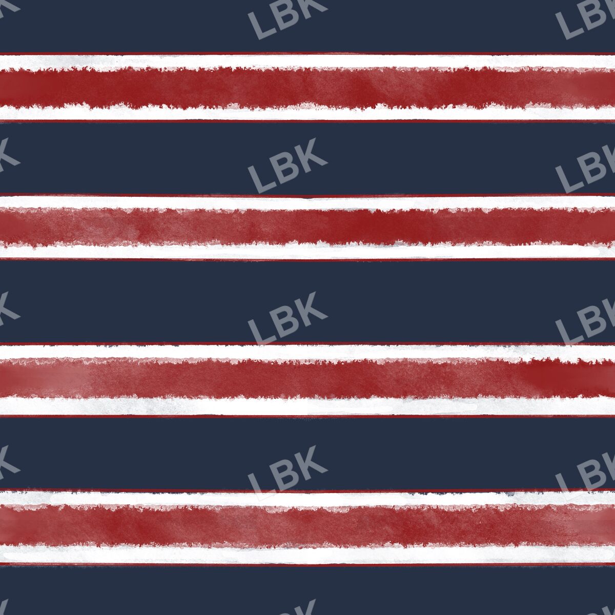 Bold watercolor stripe navy blue and red