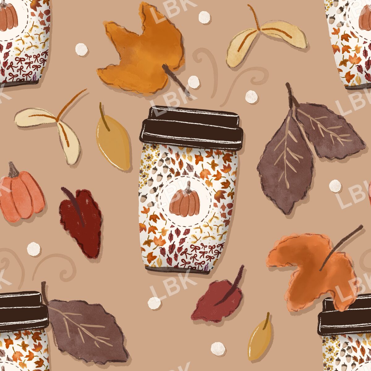 Falling for pumpkin spice - coffee - large scale