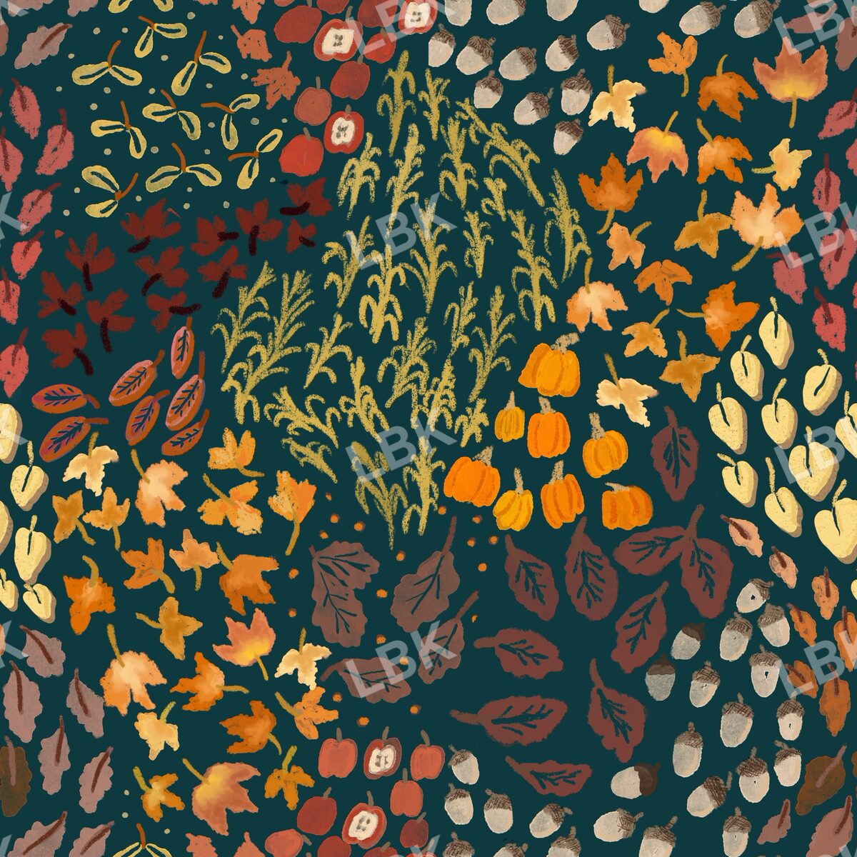 Falling for autumn neutral teal