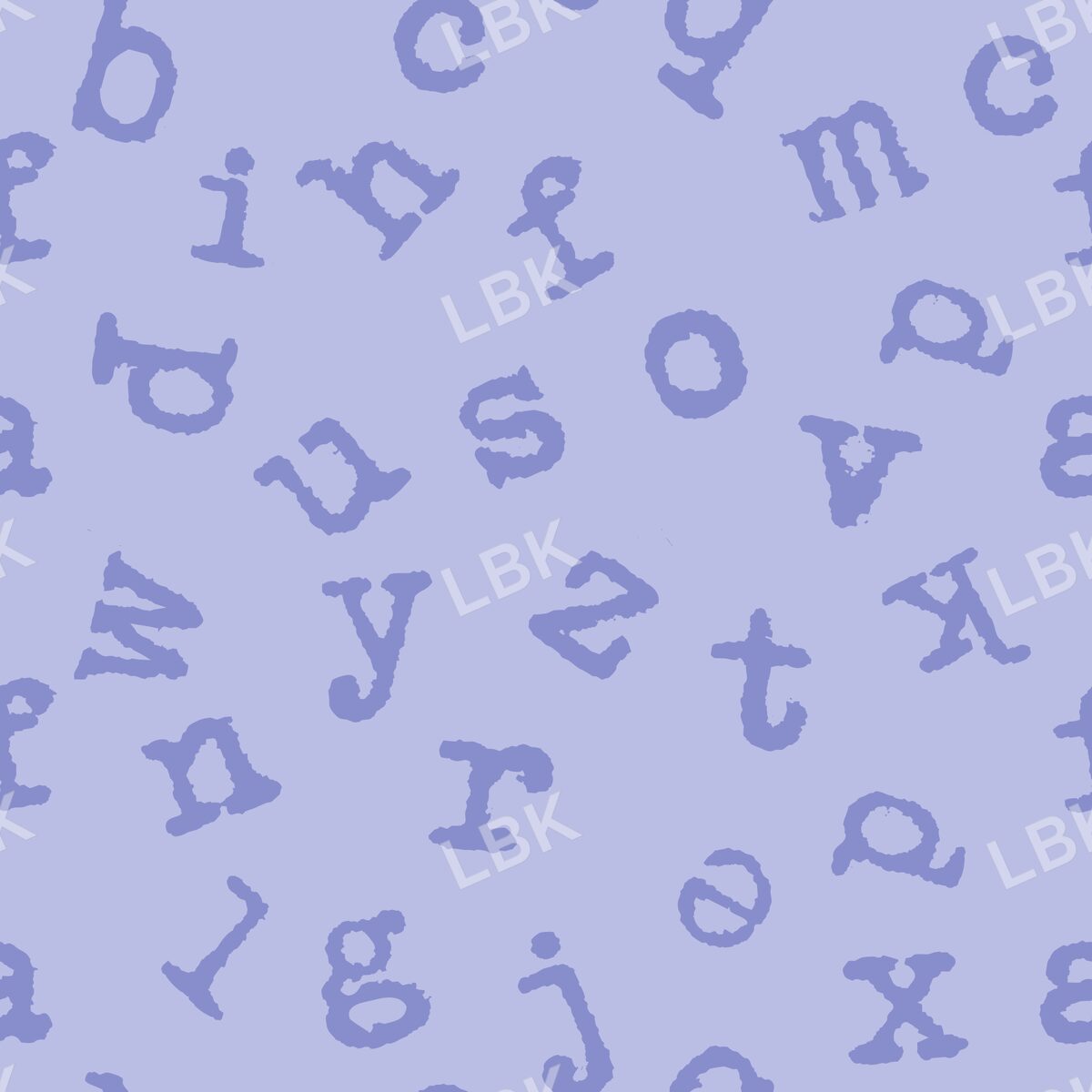 Typewriter alphabet toss - purple tonal