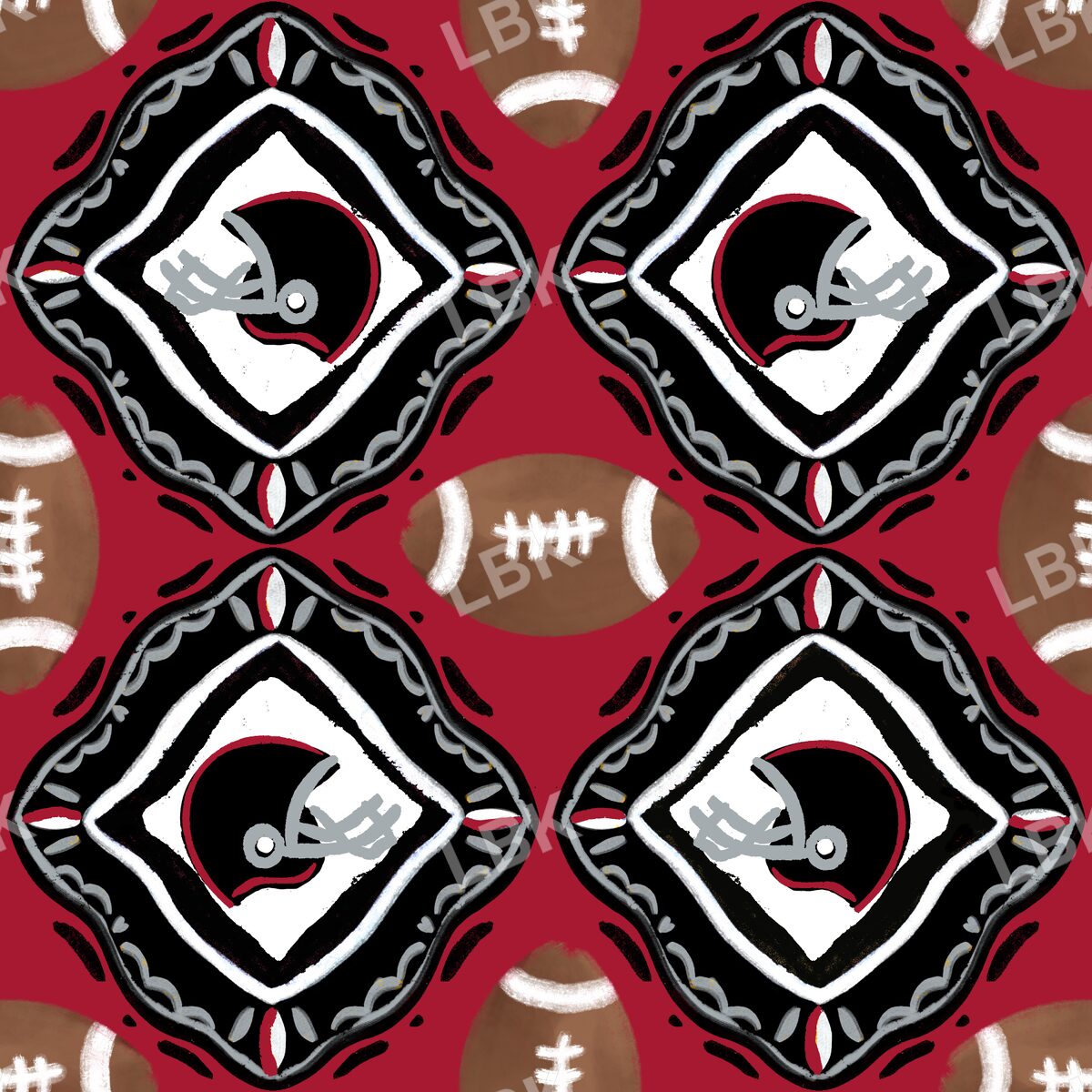 Atlanta team football tiles