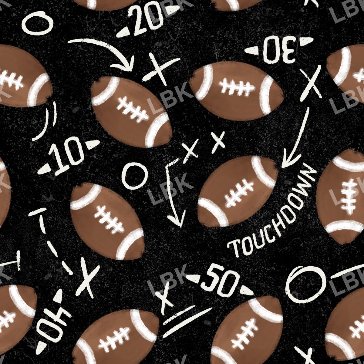 Black touchdown terrain