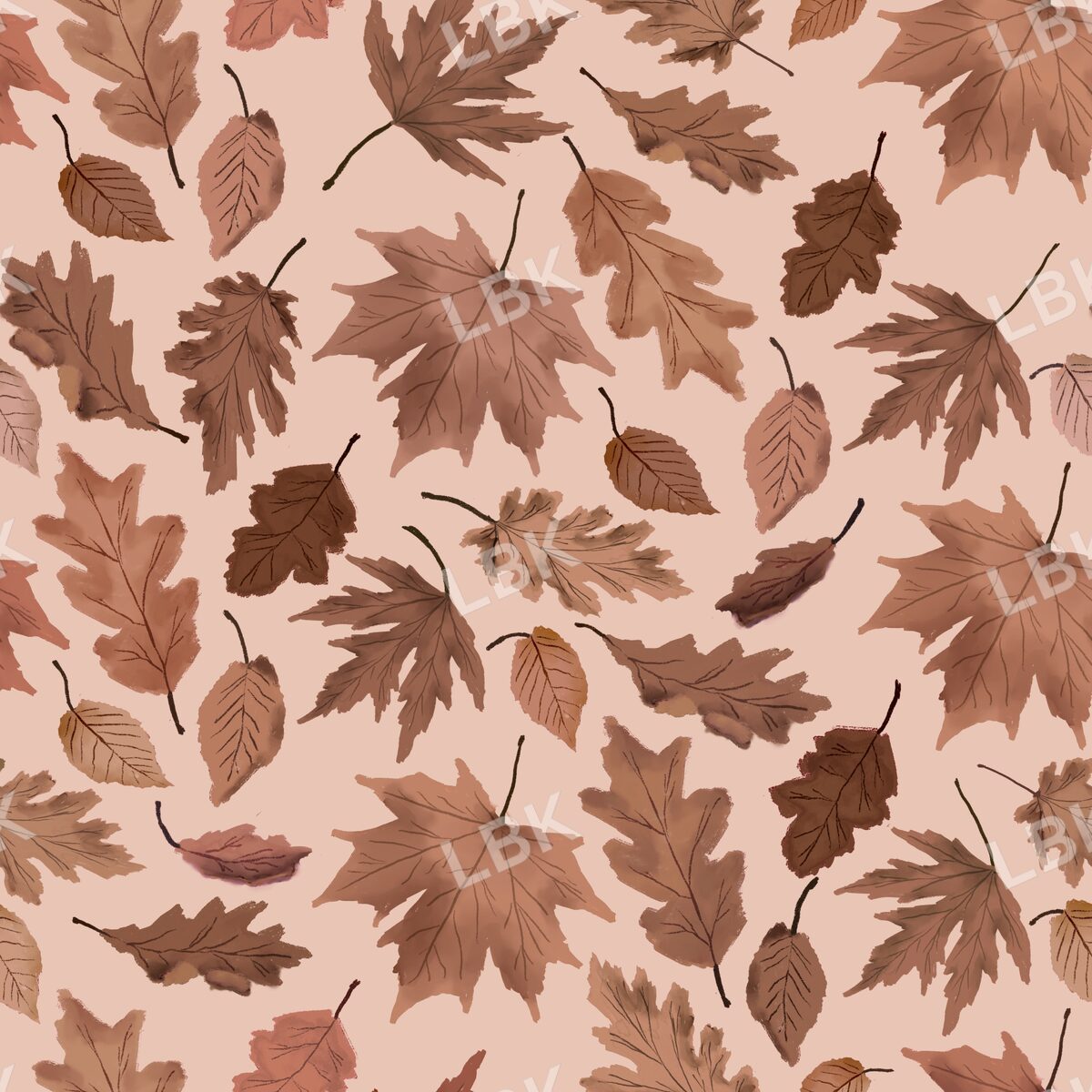 Autumn falling leaves dusty trail tan
