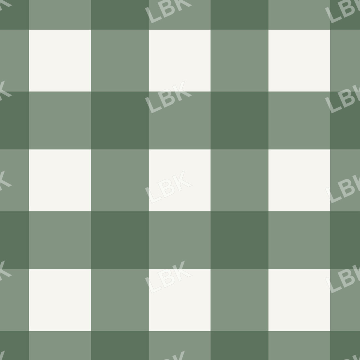 Winter Fox Gingham Green
