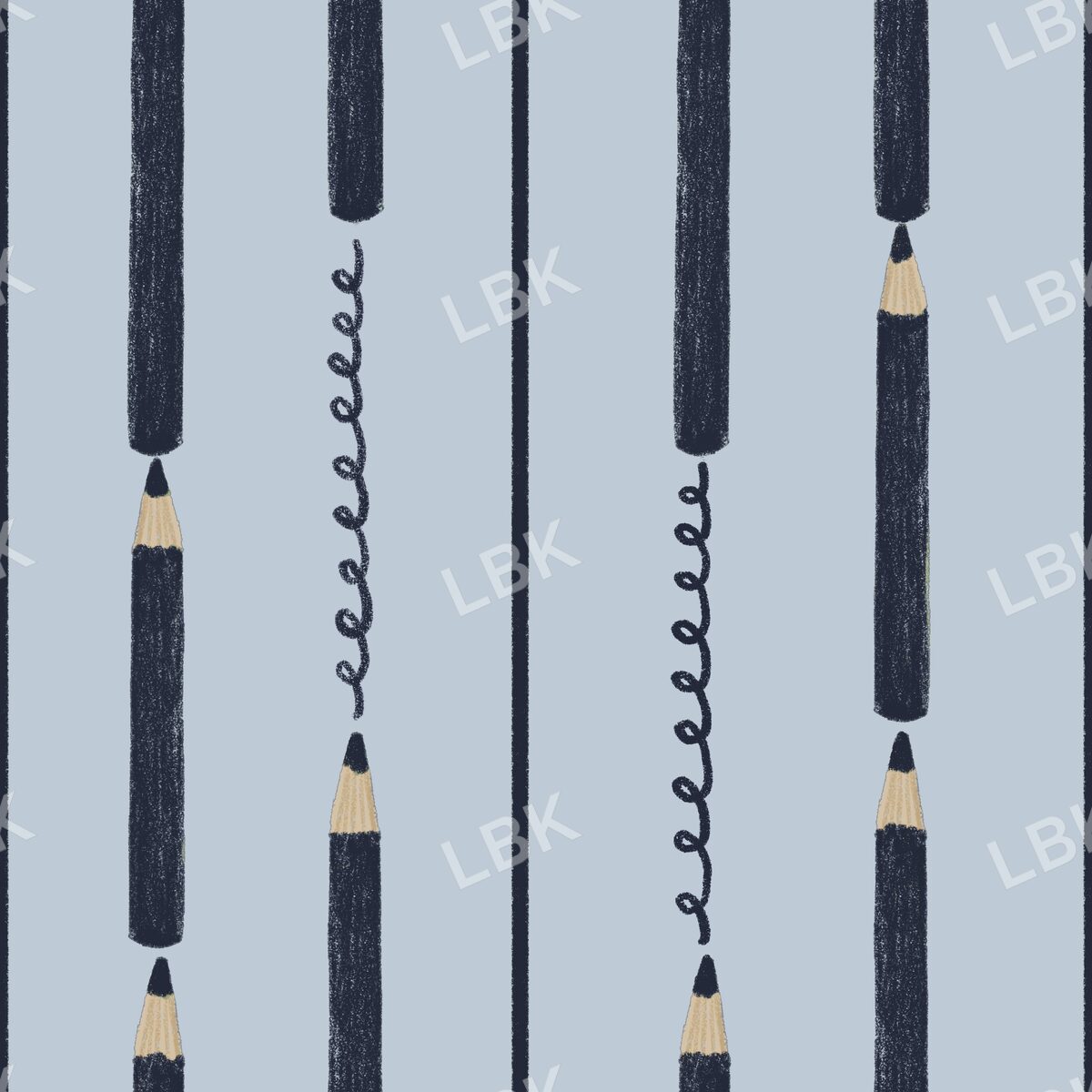 Colored pencil scribble stripe dusty blue blue pencil
