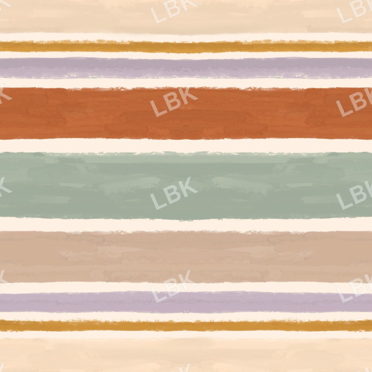 Rustic painted stripe harvest cream and purple