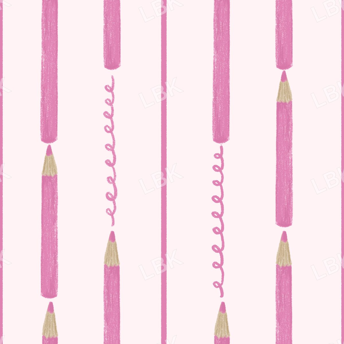 Colored pencil scribble stripe pink pencil