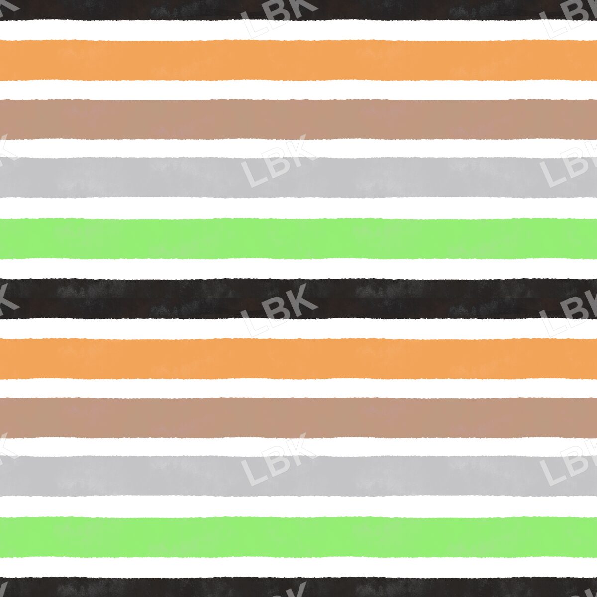 Horizontal fall stripe tan bright green orange