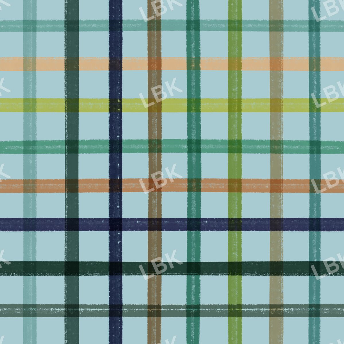 Pine woods plaid eucalyptus multi