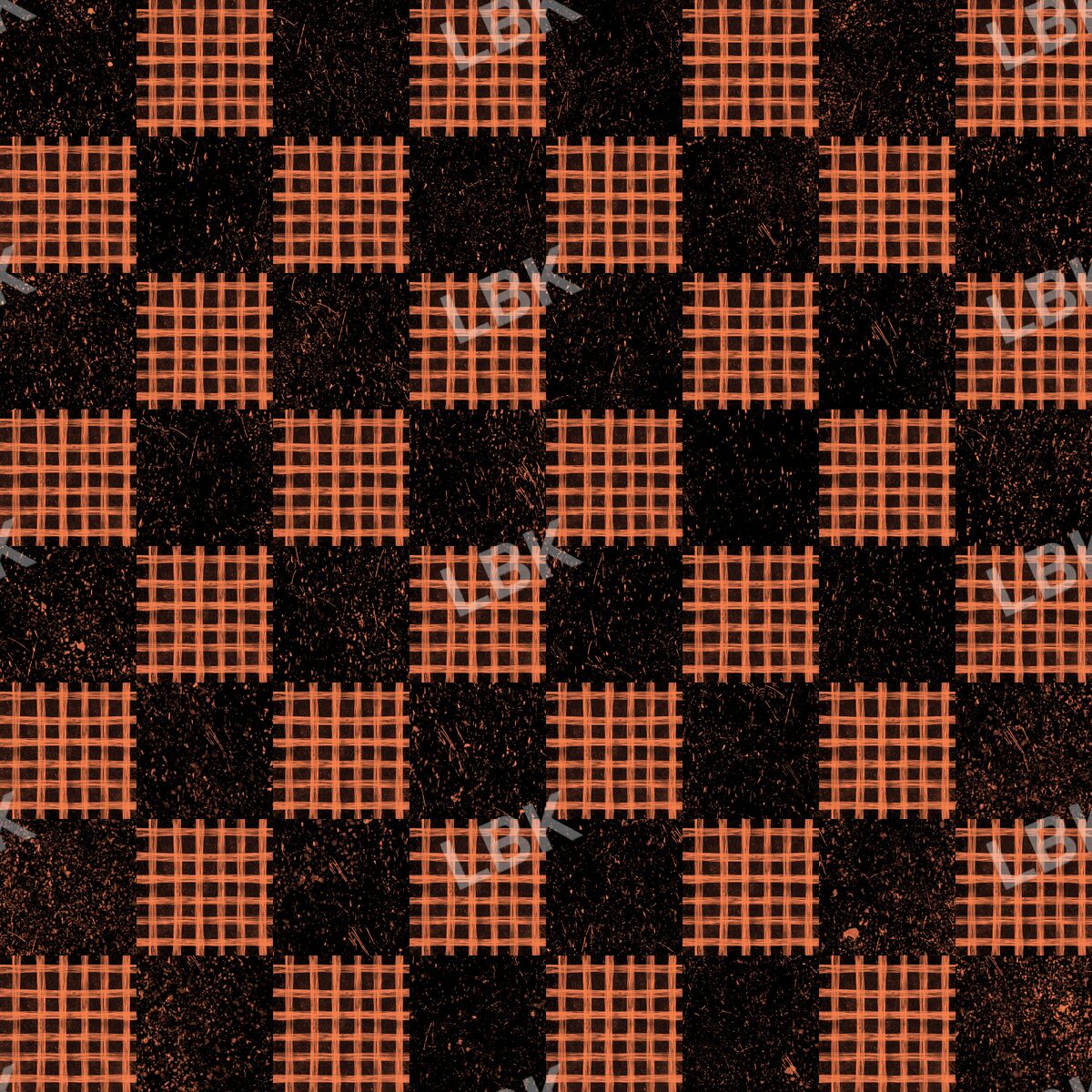 Spooky check orange