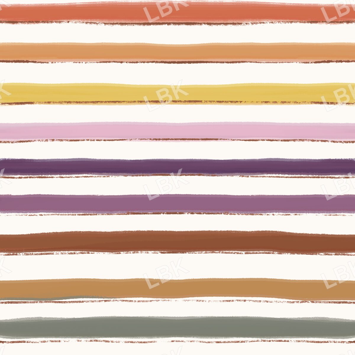 Hello Fall multicolored stripe - cream