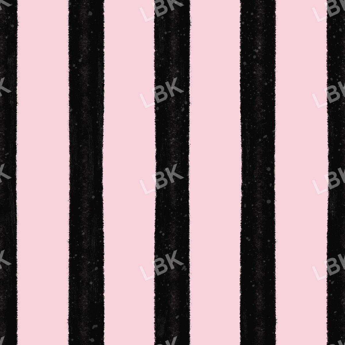 Vertical hand drawn stripe black and soft pink