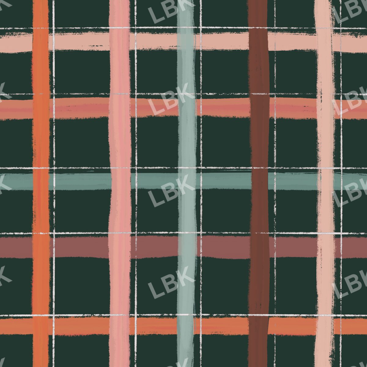 Dark green autumn plaid