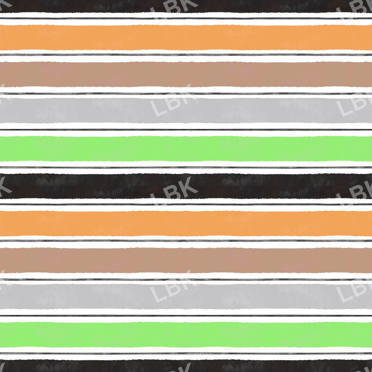 Horizontal fall stripe orange black bright green