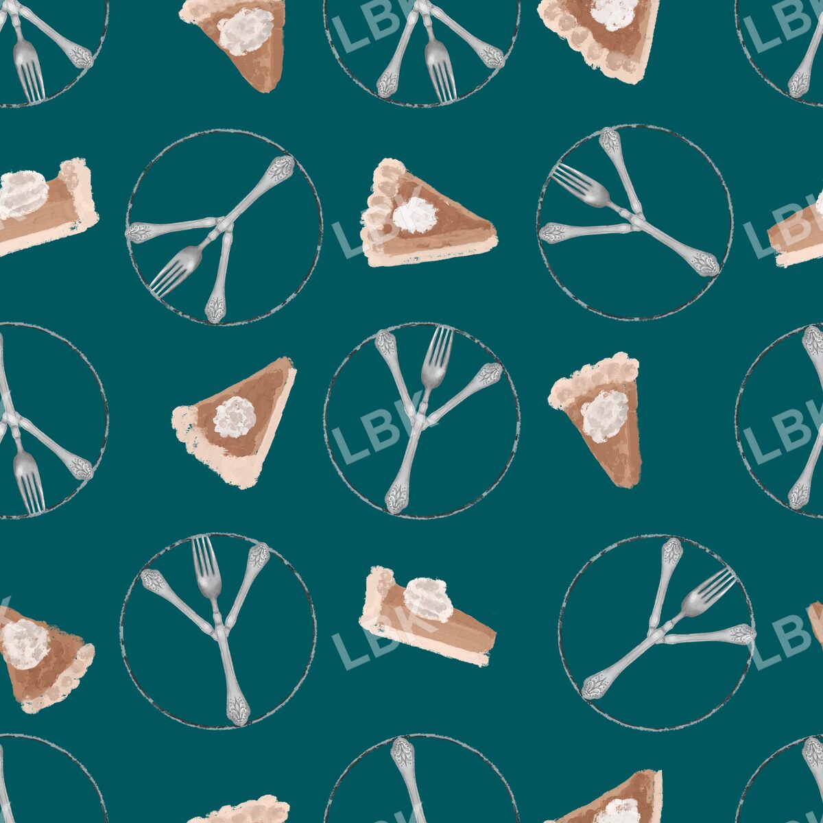 Peace and Pie Teal